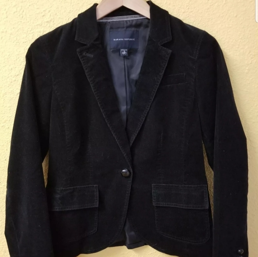 Banana Republic Womans Blk One Button Blazer Sz 6